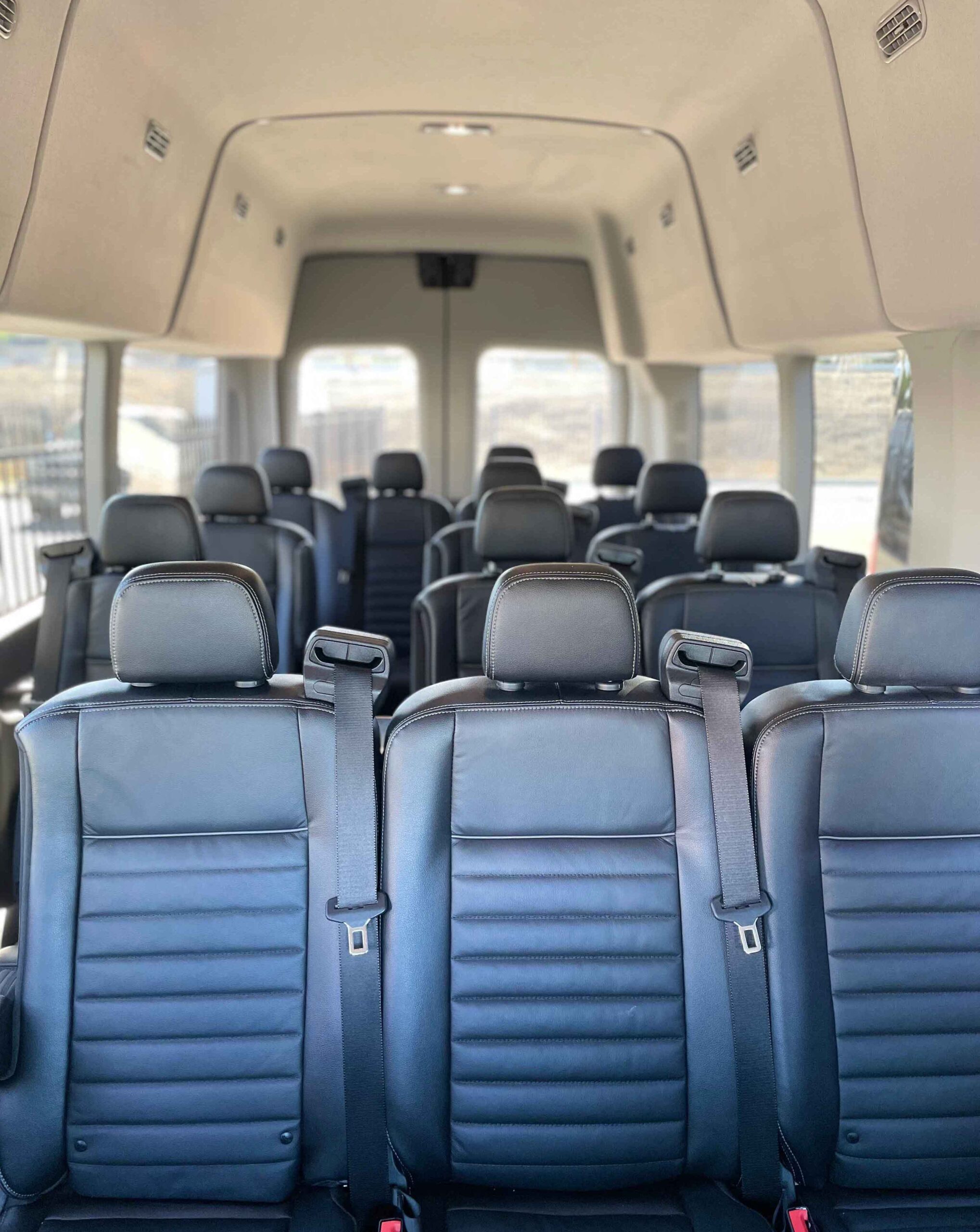 Shuttle-Van-Interior Rancho Cordova Wedding Limo